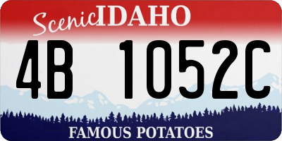 ID license plate 4B1052C