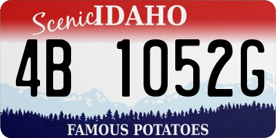 ID license plate 4B1052G