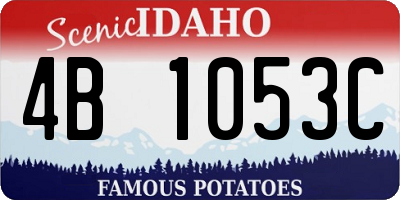 ID license plate 4B1053C