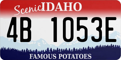 ID license plate 4B1053E