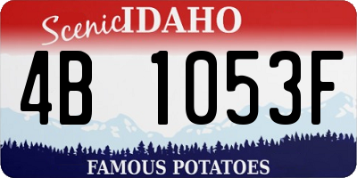 ID license plate 4B1053F