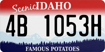 ID license plate 4B1053H
