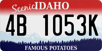 ID license plate 4B1053K