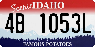 ID license plate 4B1053L