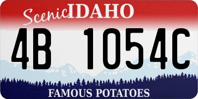 ID license plate 4B1054C