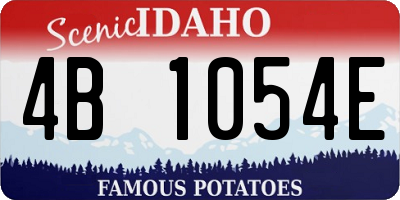 ID license plate 4B1054E
