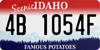 ID license plate 4B1054F