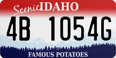ID license plate 4B1054G