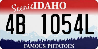 ID license plate 4B1054L