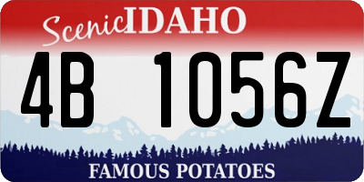 ID license plate 4B1056Z