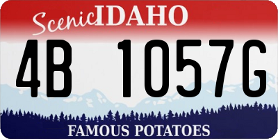ID license plate 4B1057G