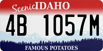 ID license plate 4B1057M