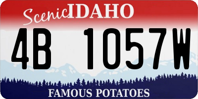 ID license plate 4B1057W