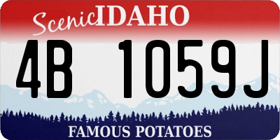 ID license plate 4B1059J