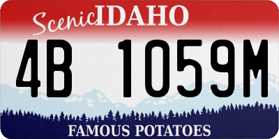 ID license plate 4B1059M