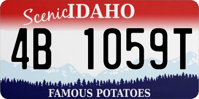 ID license plate 4B1059T