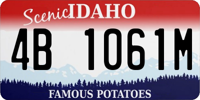ID license plate 4B1061M
