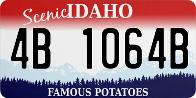 ID license plate 4B1064B