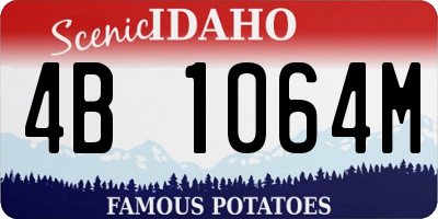 ID license plate 4B1064M