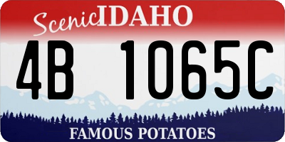 ID license plate 4B1065C