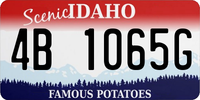 ID license plate 4B1065G