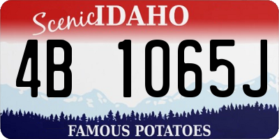 ID license plate 4B1065J