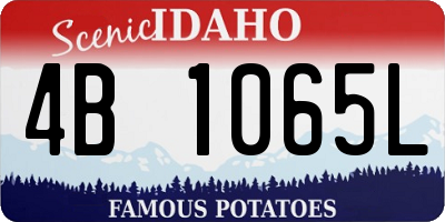ID license plate 4B1065L