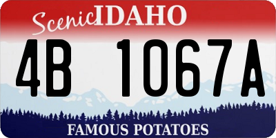 ID license plate 4B1067A