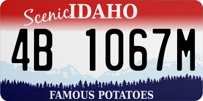 ID license plate 4B1067M
