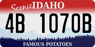 ID license plate 4B1070B