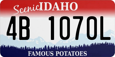 ID license plate 4B1070L