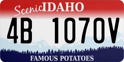 ID license plate 4B1070V