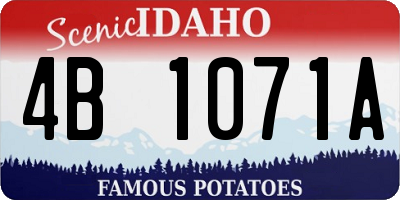 ID license plate 4B1071A