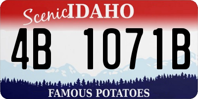 ID license plate 4B1071B