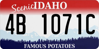 ID license plate 4B1071C