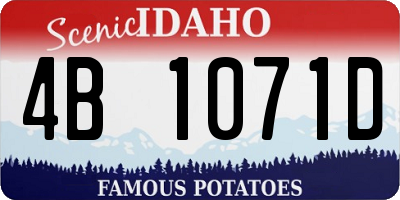 ID license plate 4B1071D