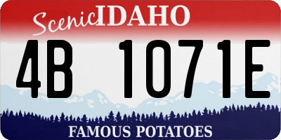 ID license plate 4B1071E