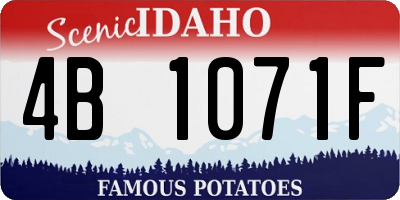ID license plate 4B1071F