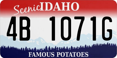 ID license plate 4B1071G
