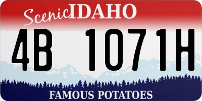 ID license plate 4B1071H