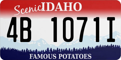 ID license plate 4B1071I
