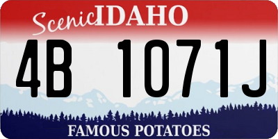 ID license plate 4B1071J