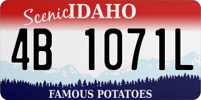 ID license plate 4B1071L