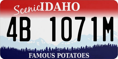 ID license plate 4B1071M