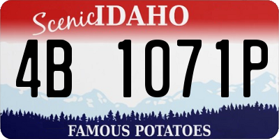 ID license plate 4B1071P