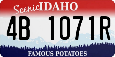 ID license plate 4B1071R