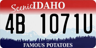ID license plate 4B1071U