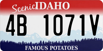 ID license plate 4B1071V
