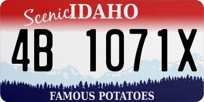 ID license plate 4B1071X