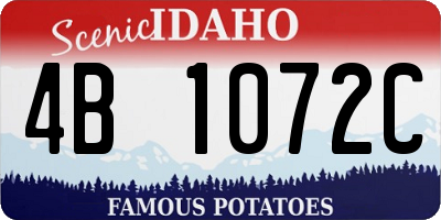 ID license plate 4B1072C